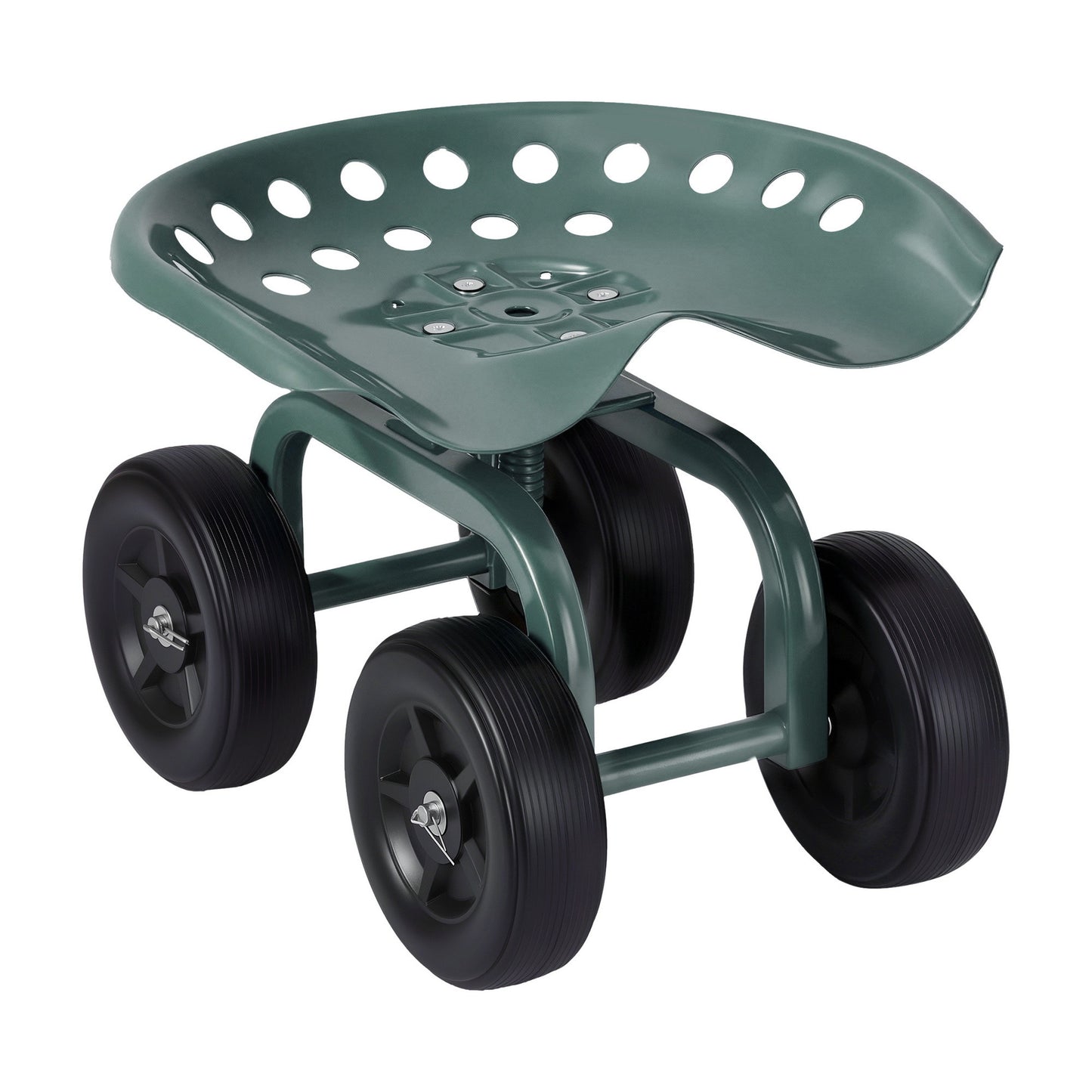 Gardeon Garden Seat 360 Swivel Rolling Adjustable Height Work Scooter Cart Wheels Heavy Duty 150kg-7