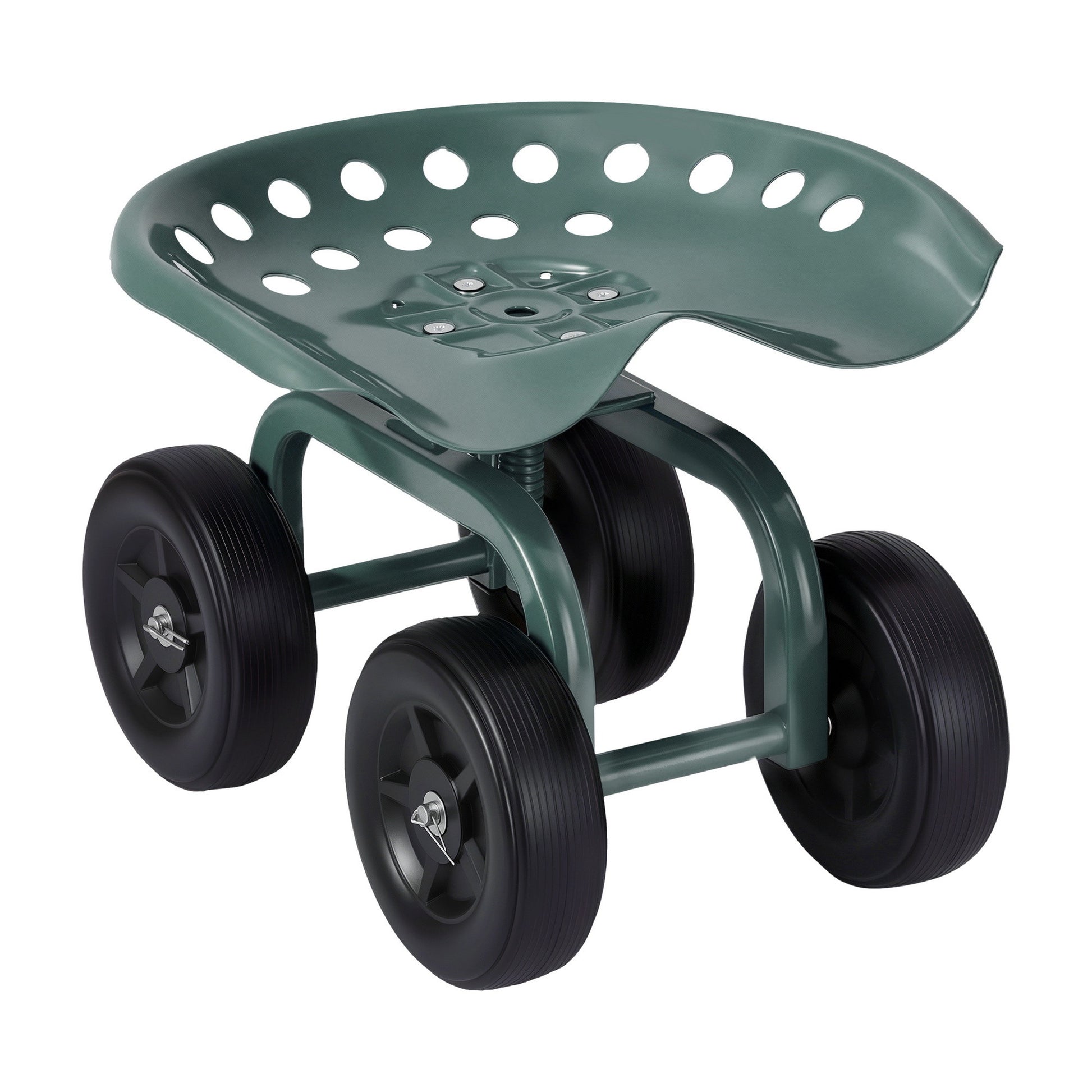 Gardeon Garden Seat 360 Swivel Rolling Adjustable Height Work Scooter Cart Wheels Heavy Duty 150kg-7