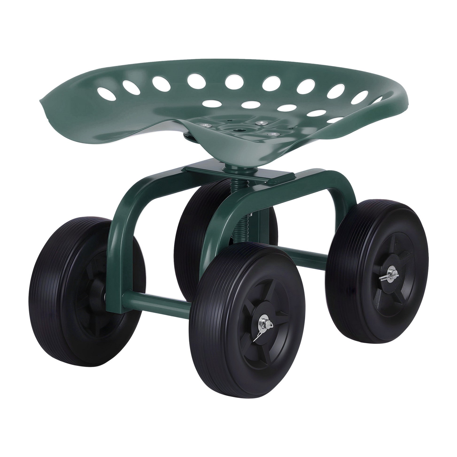Gardeon Garden Seat 360 Swivel Rolling Adjustable Height Work Scooter Cart Wheels Heavy Duty 150kg-8