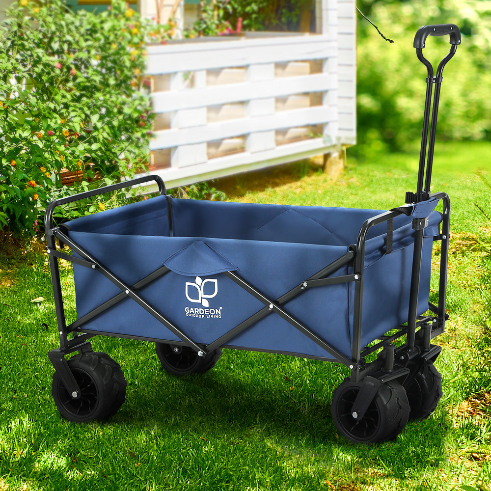 Gardeon Garden Cart Folding 120kg Trolley Camping Wagon Barrow Outdoor Beach-7