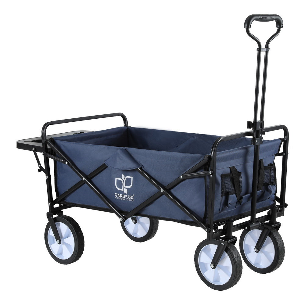 Gardeon Garden Cart with Cup Holders Blue-4