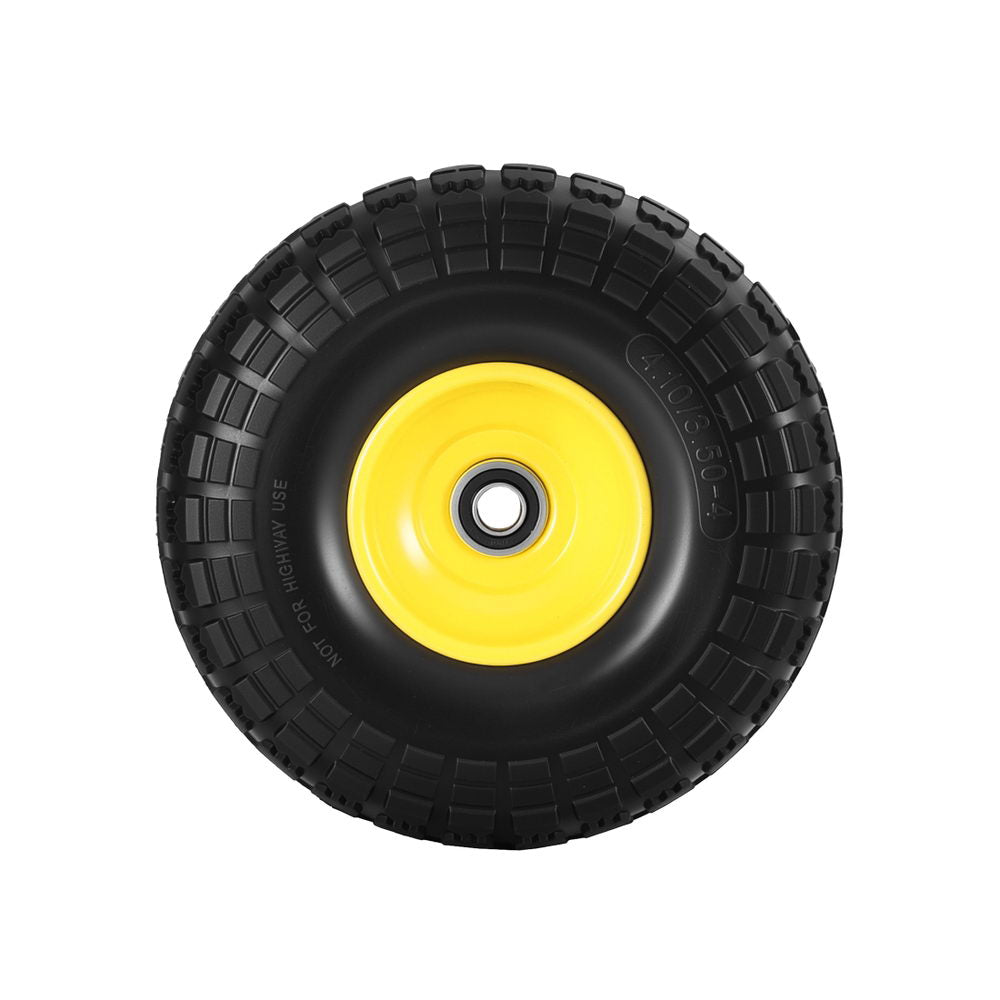 Gardeon 2pcs, 4.10/3.50-4 Tire And Wheel Flat Free, 26cm Solid Rubber Tires with 5/8 Axle Bore Hole And Double Sealed Bearings, Perfect for Wheelbarrow, Garden Cart, Wagon, Dolly-8
