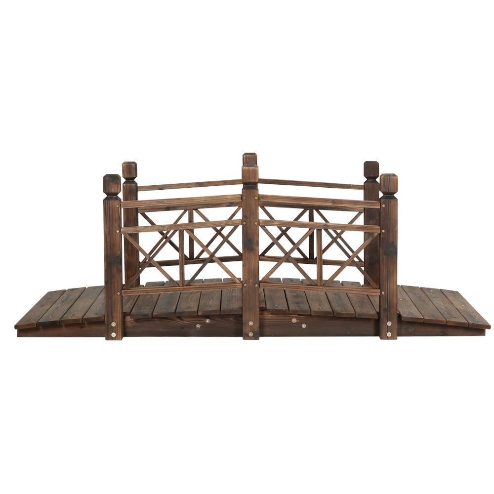 Gardeon Garden Decor Outdoor Ornament Wooden Bridge 150cm-3