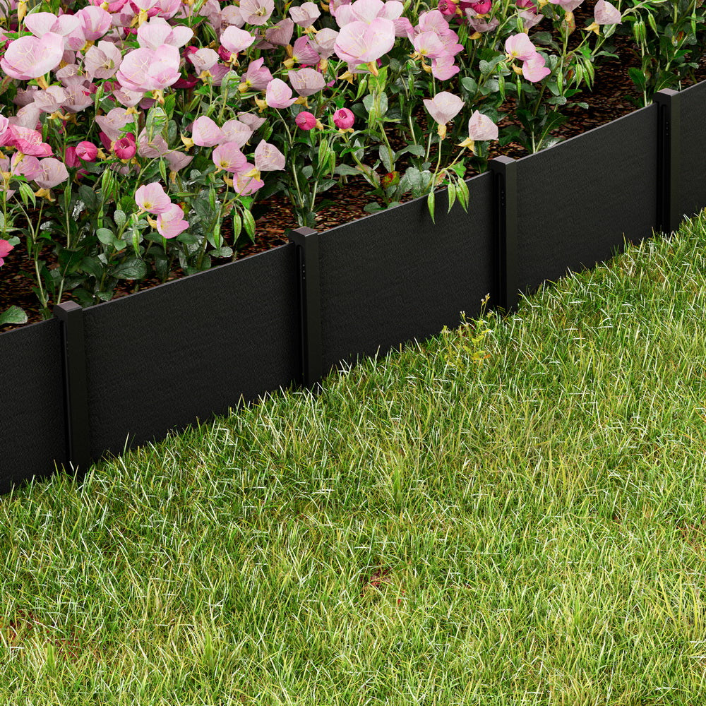 Greenfingers Garden Edging 15CM x 10M Border Support Landscape Edge Black-4