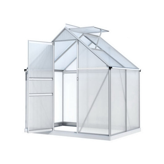 Green Fingers Greenhouse Aluminium Polycarbonate Premium Garden Storage Shed 1.3Mx1.9Mx2.0M-0