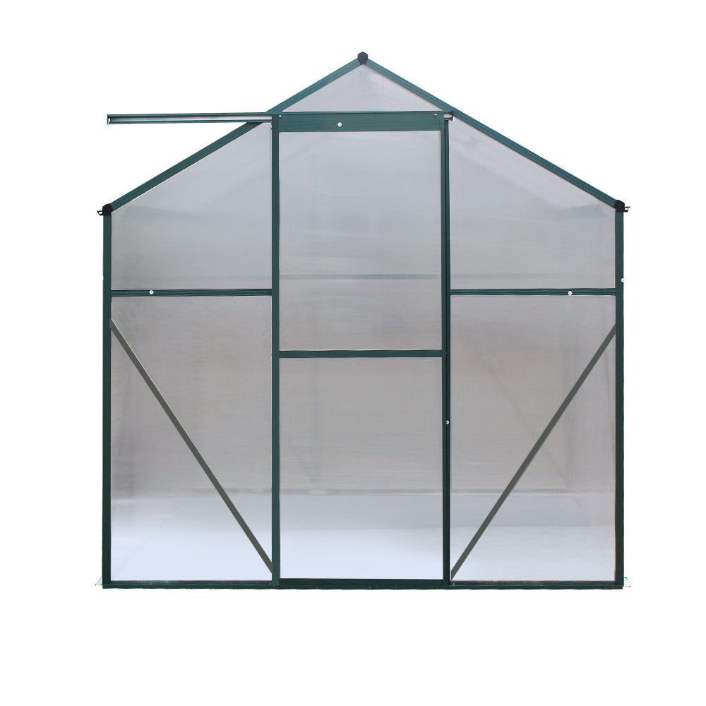 Greenfingers Greenhouse 1.9x1.9x1.83M Aluminium Polycarbonate Green House Garden Shed-2