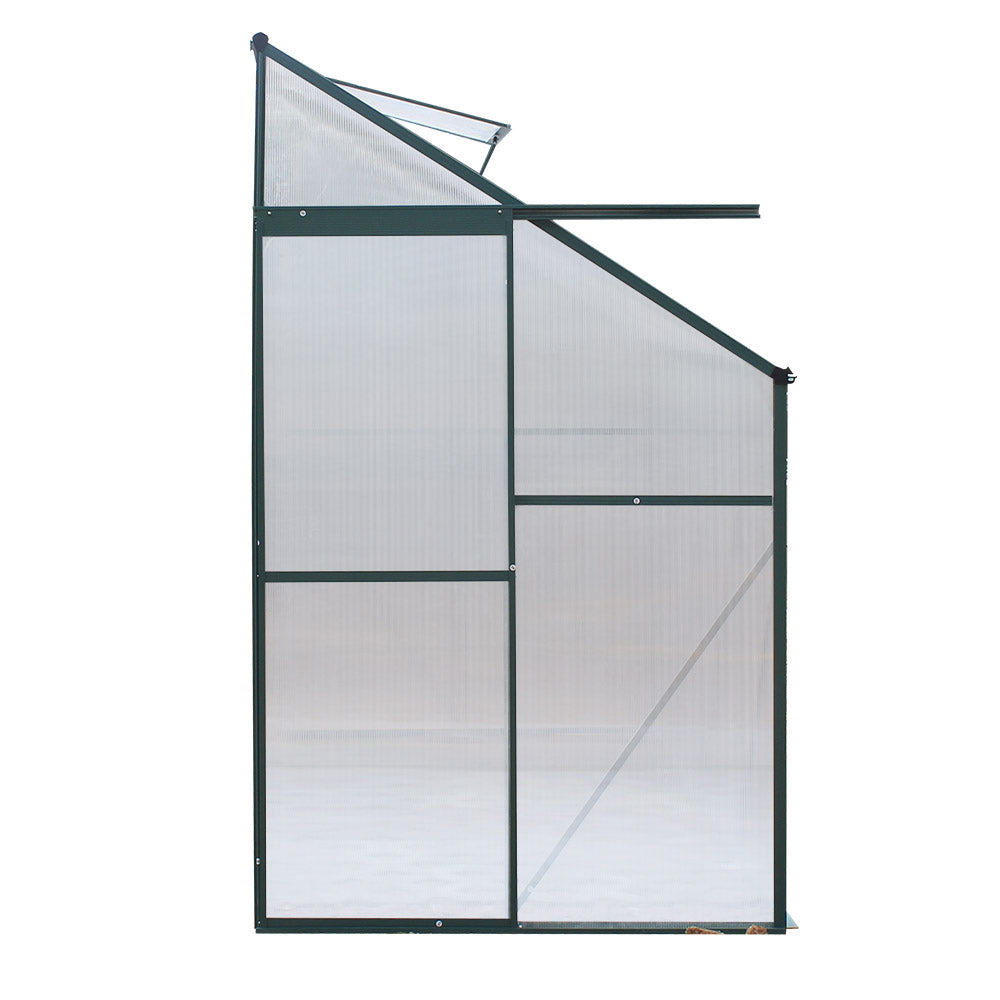 Greenfingers Greenhouse 2.52x1.27x2.13M Lean-to Aluminium Polycarbonate Green House Garden Shed-2