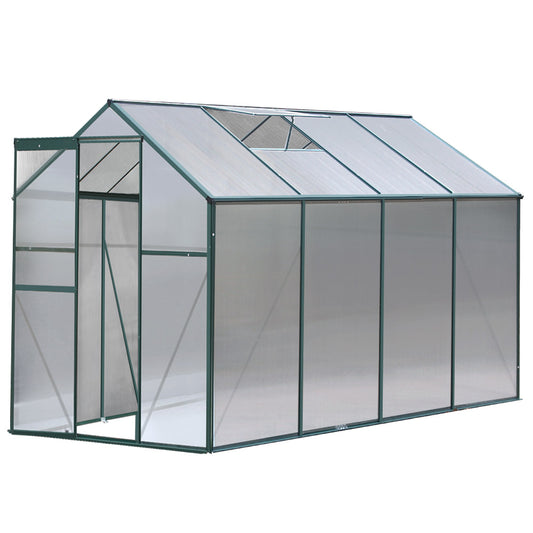 Greenfingers Greenhouse 2.52x1.9x1.83M Aluminium Polycarbonate Green House Garden Shed-0