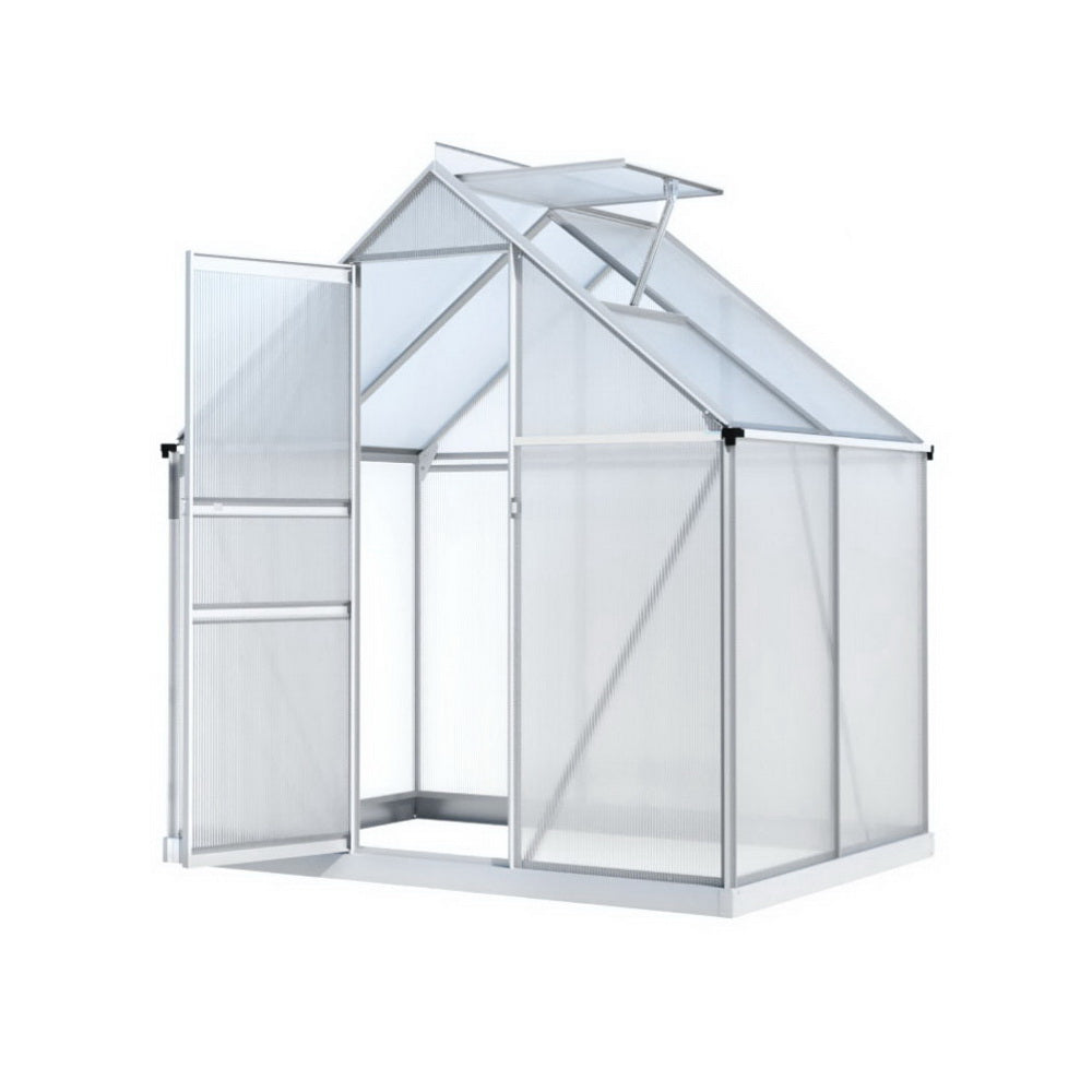 Green Fingers Greenhouse Aluminium Polycarbonate Premium Garden Storage Shed 3.1Mx1.9Mx2.0M-0