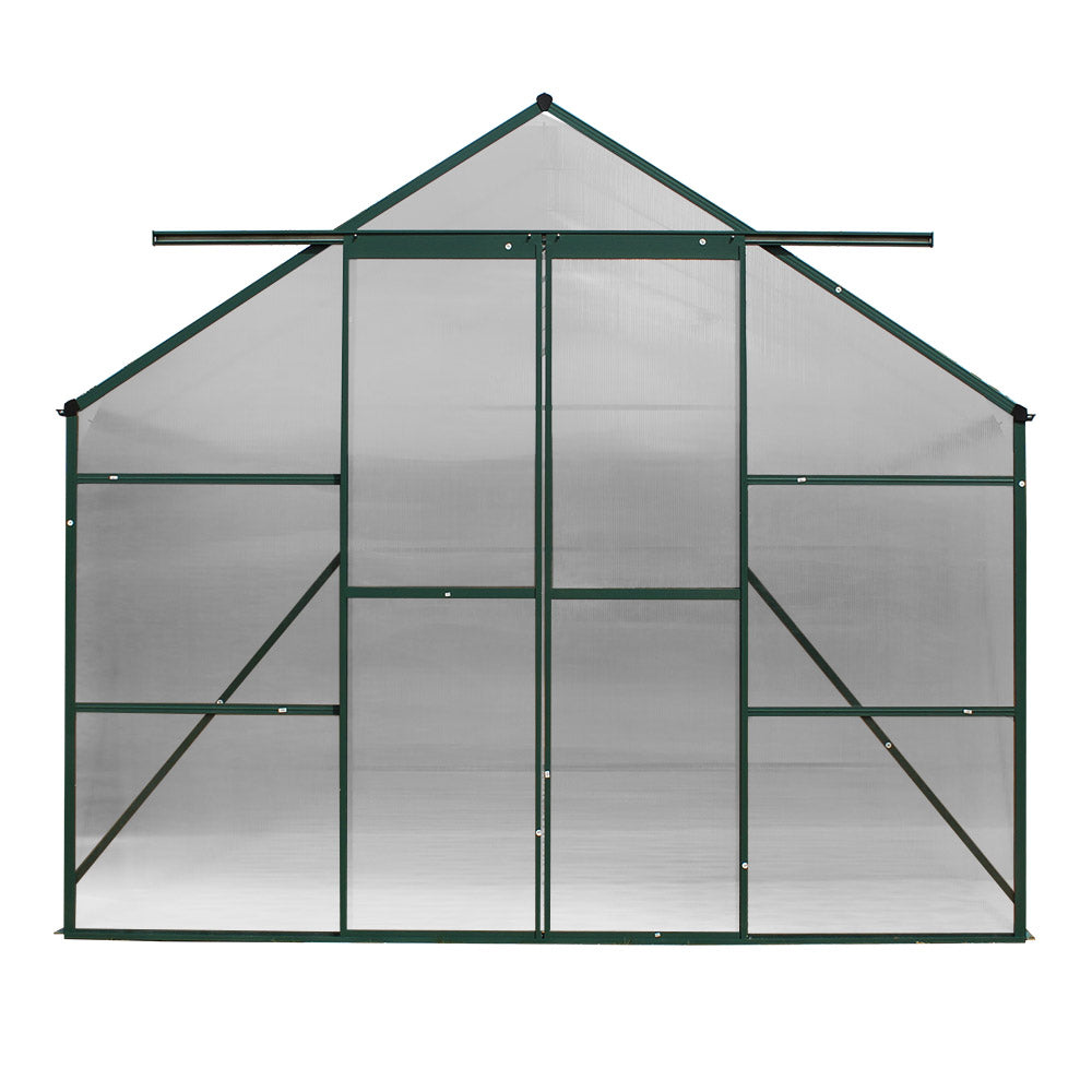 Greenfingers Greenhouse 4.43x2.44x2.15M Aluminium Polycarbonate Green House Garden Shed-2