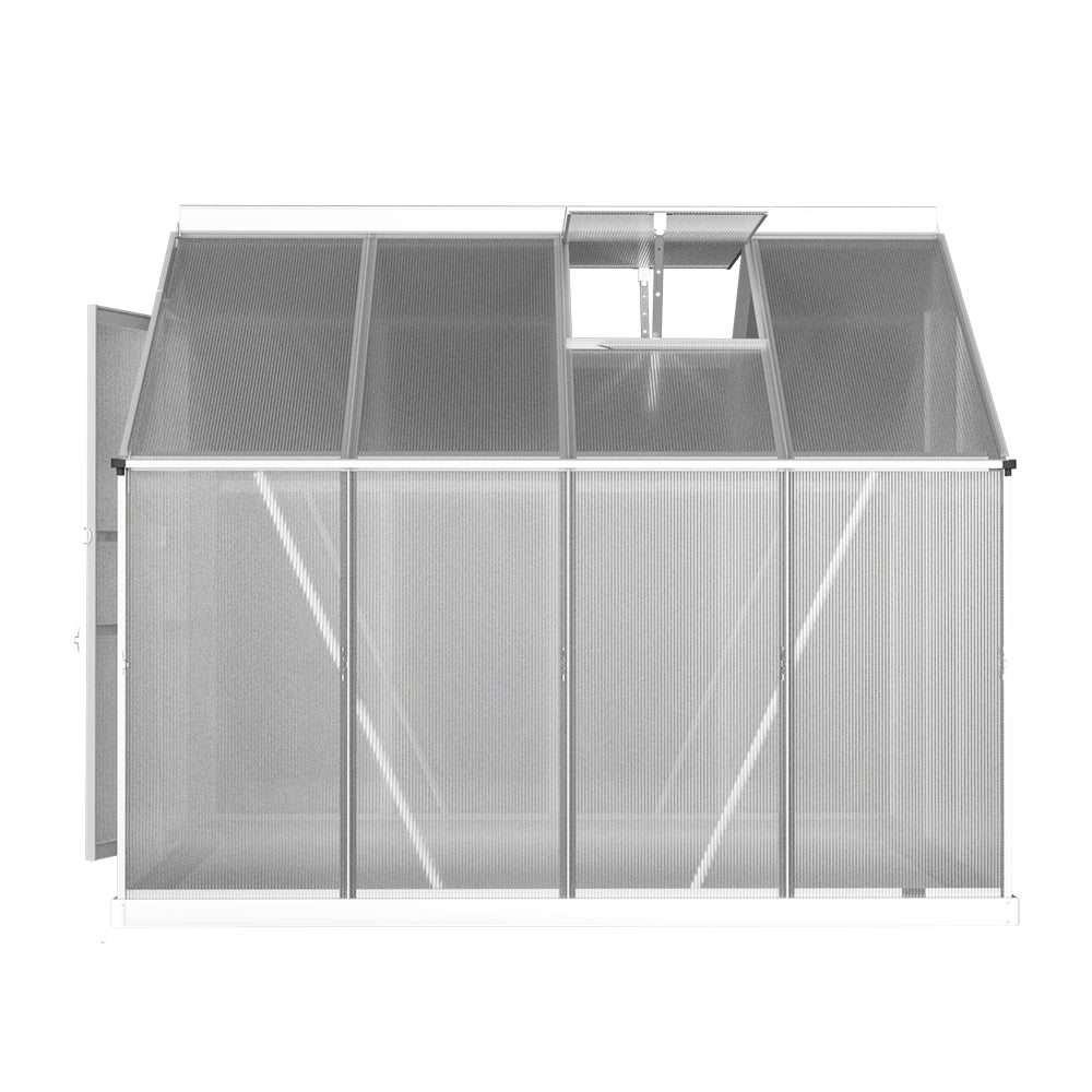Greenfingers Greenhouse Aluminium Green House Polycarbonate Garden Shed 2.4x1.9M-2