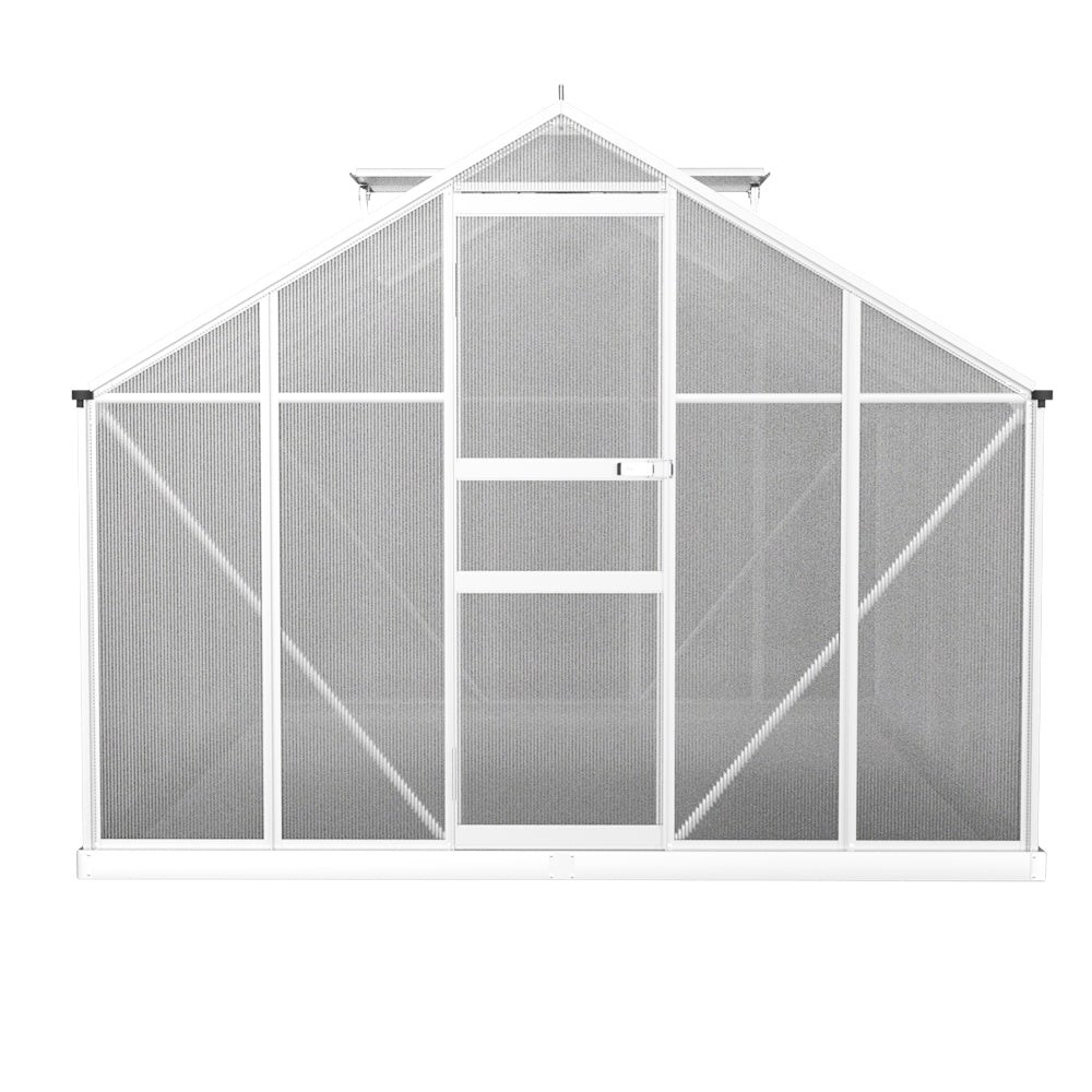 Greenfingers Greenhouse 3x2.5x1.95M Aluminium Polycarbonate Green House Garden Shed-2