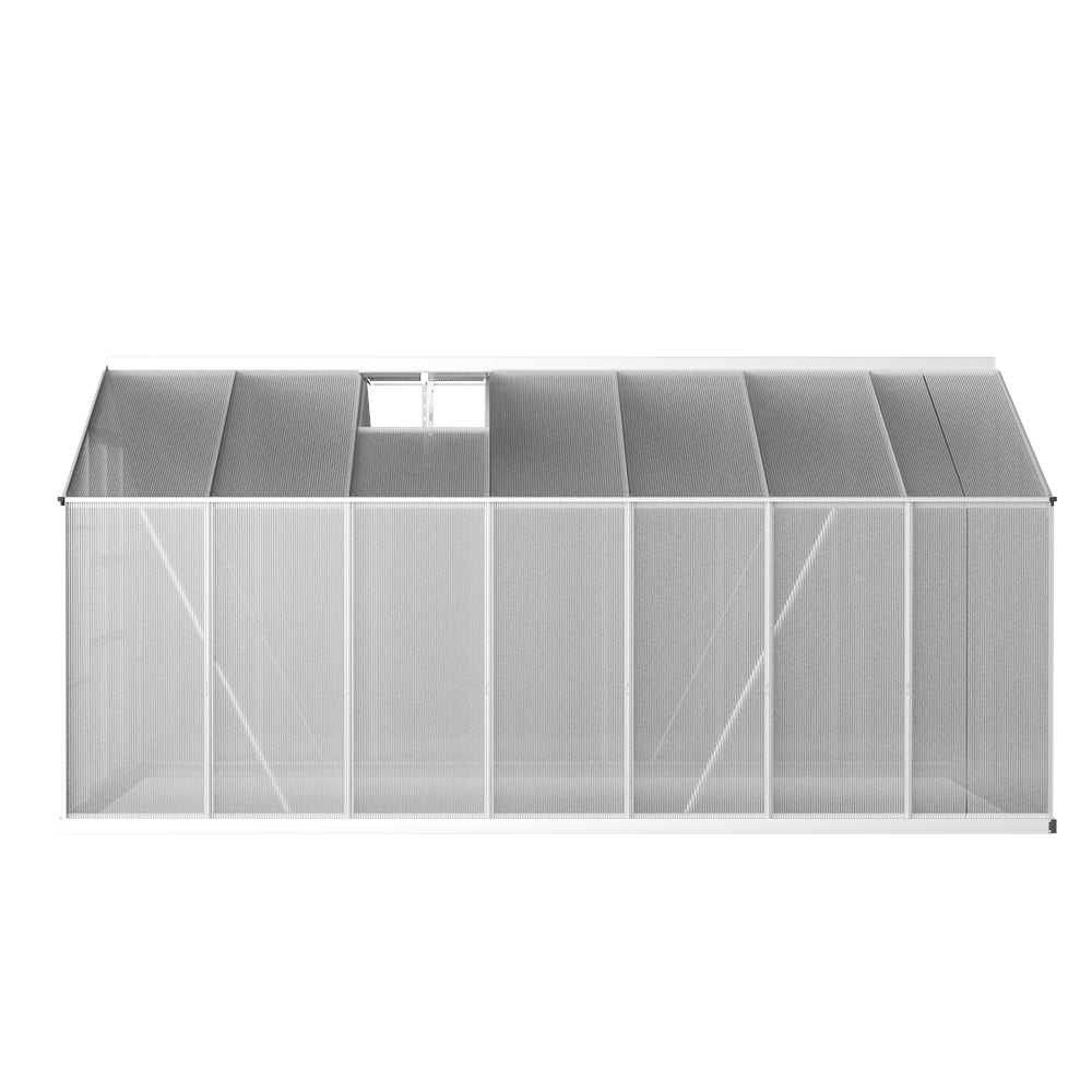 Greenfingers Greenhouse 4.1x2.5x2.26M Double Doors Aluminium Green House Garden Shed-3