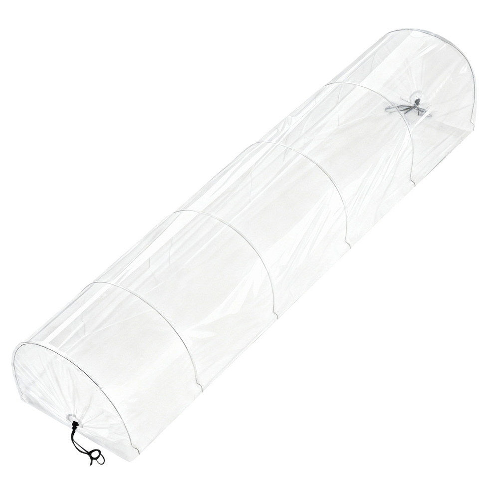 Green Fingers Mini Greenhouse 300x45x30cm Tunnel Clear PVC Steel Frame Portable-2