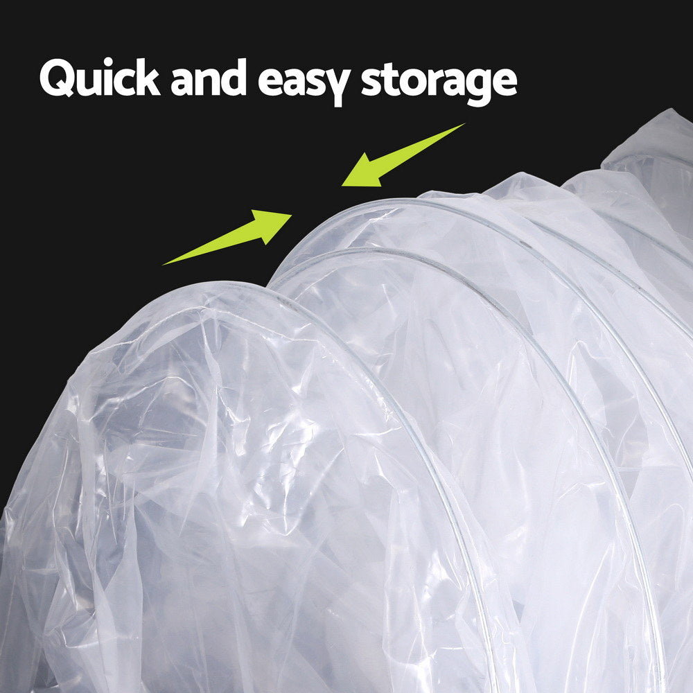 Green Fingers Mini Greenhouse 300x45x30cm Tunnel Clear PVC Steel Frame Portable-6