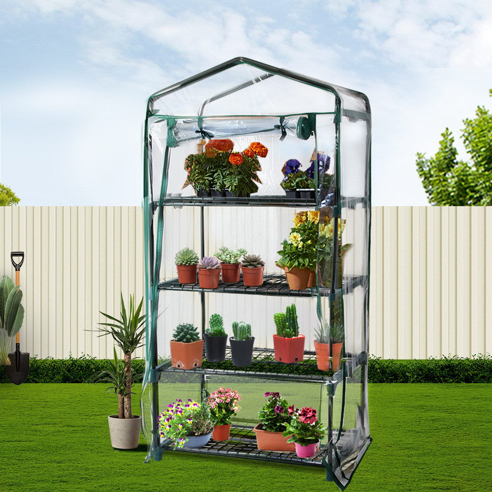 Green Fingers Greenhouse 4 Tiers Mini Green House Garden Bed Planter Box 1.6x0.7x0.5M-7