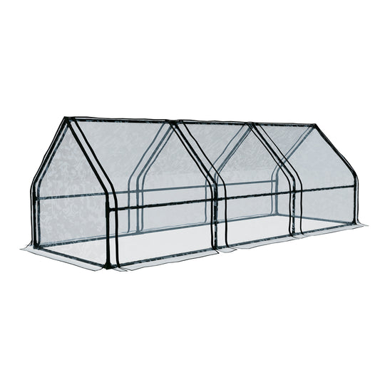 Greenfingers Greenhouse 2.7x0.9x0.9M Mini Green House Raised Garden Bed Planter Box-0