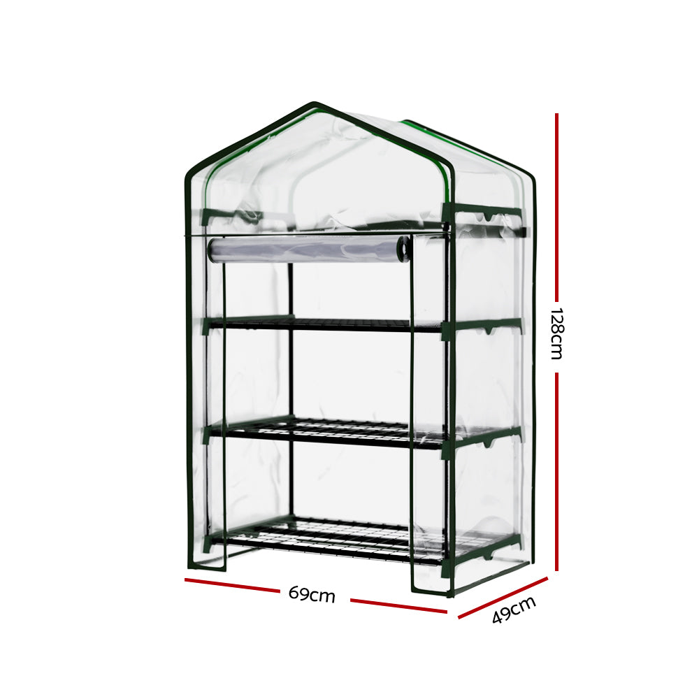 Greenfingers Greenhouse 3 Tiers Mini Green House Garden Bed Planter Box 1.28x0.7x0.5M-1