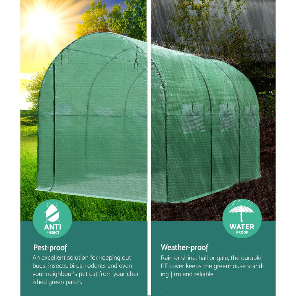 Greenfingers Greenhouse 3x2x2M Walk in Green House Tunnel Plant Garden Shed Dome-3