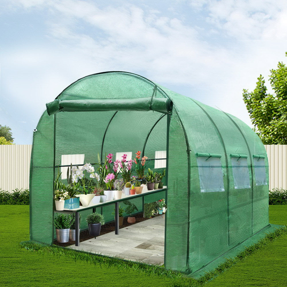 Greenfingers Greenhouse 3x2x2M Walk in Green House Tunnel Plant Garden Shed Dome-7