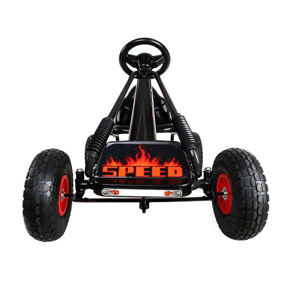 Rigo Kids Pedal Go Kart Ride On Toys Racing Car Rubber Tyre Black-2