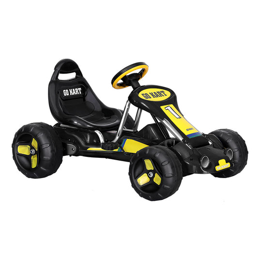 Rigo Kids Pedal Go Kart Ride On Toys Racing Car Plastic Tyre Black-0