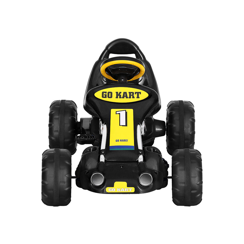 Rigo Kids Pedal Go Kart Ride On Toys Racing Car Plastic Tyre Black-2