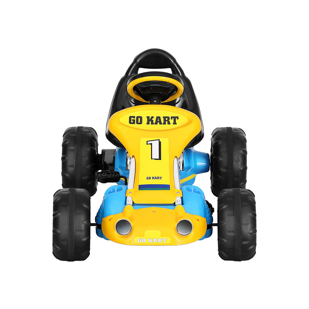 Rigo Kids Pedal Go Kart Ride On Toys Racing Car Plastic Tyre Blue-2