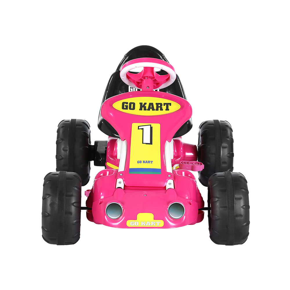 Rigo Kids Pedal Go Kart Ride On Toys Racing Car Plastic Tyre Pink-2