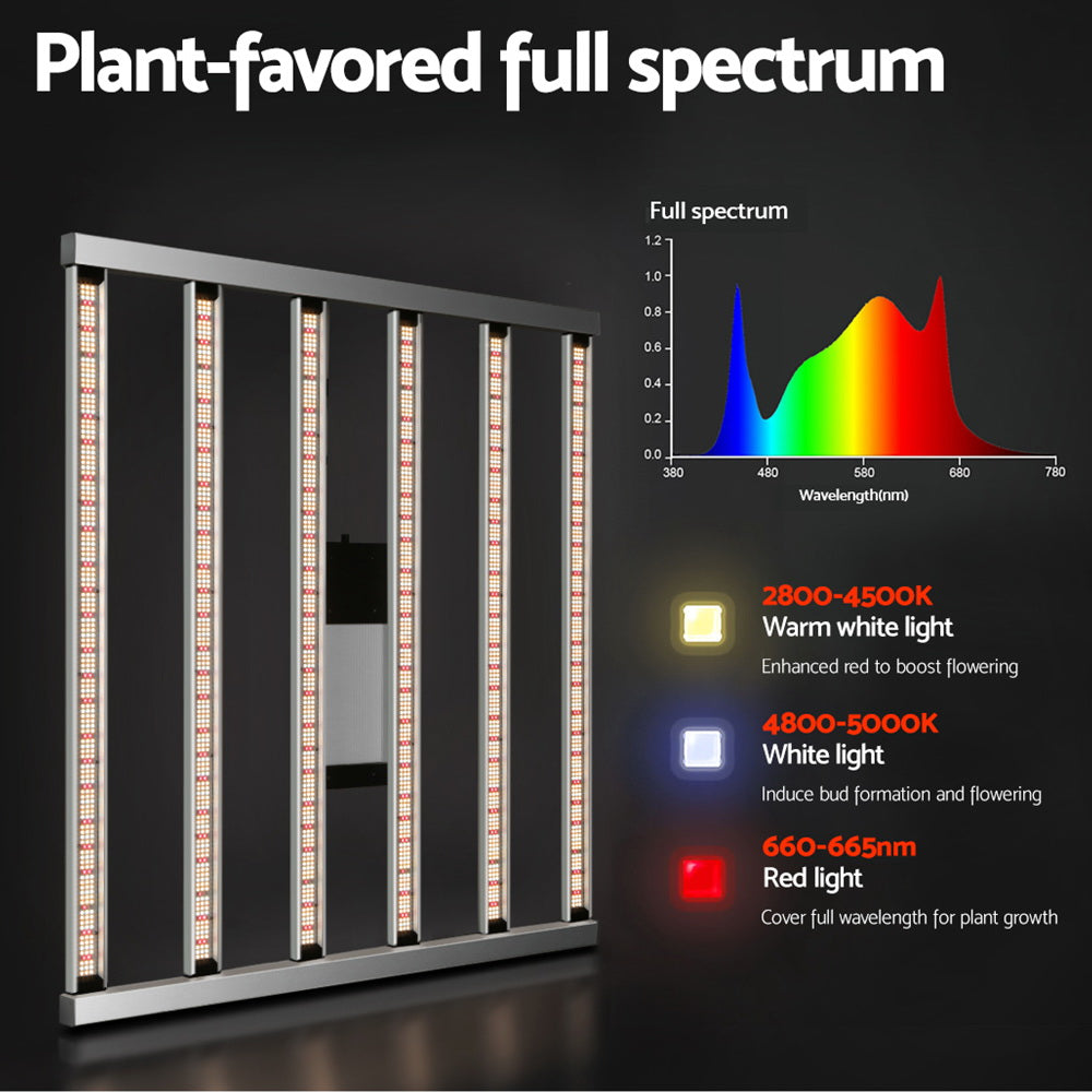 Green Fingers 7200W Grow Light LED Full Spectrum Indoor Plant All Stage Growth-4