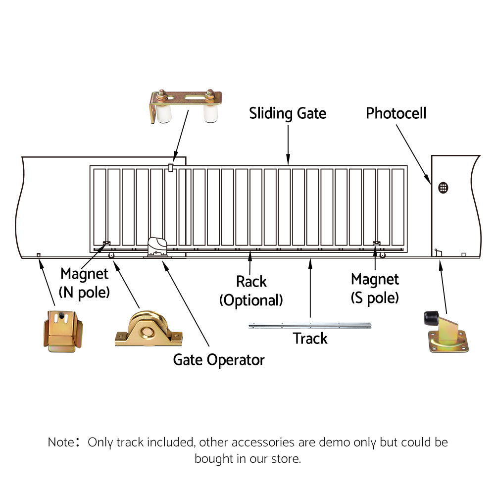 Lockmaster Electric Sliding Gate Opener Ground Track 6M-5