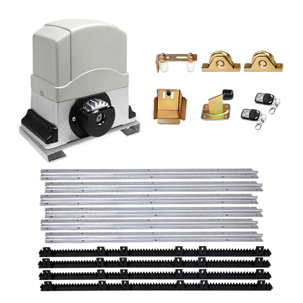 LockMaster Electric Sliding Gate Opener 1200KG With Hardware Kit 4M Rail-0