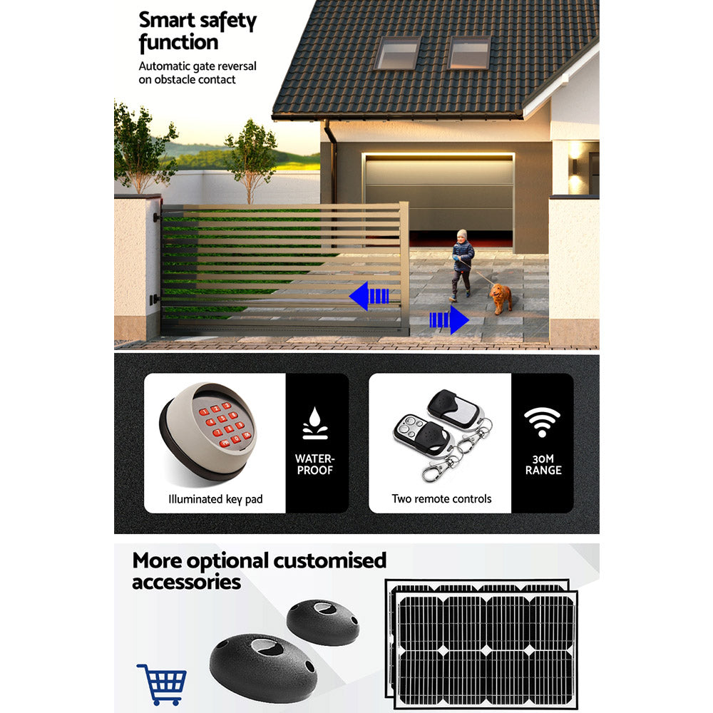 Lockmaster Automatic Sliding Gate Opener Kit Keypad 4M 1000KG-6