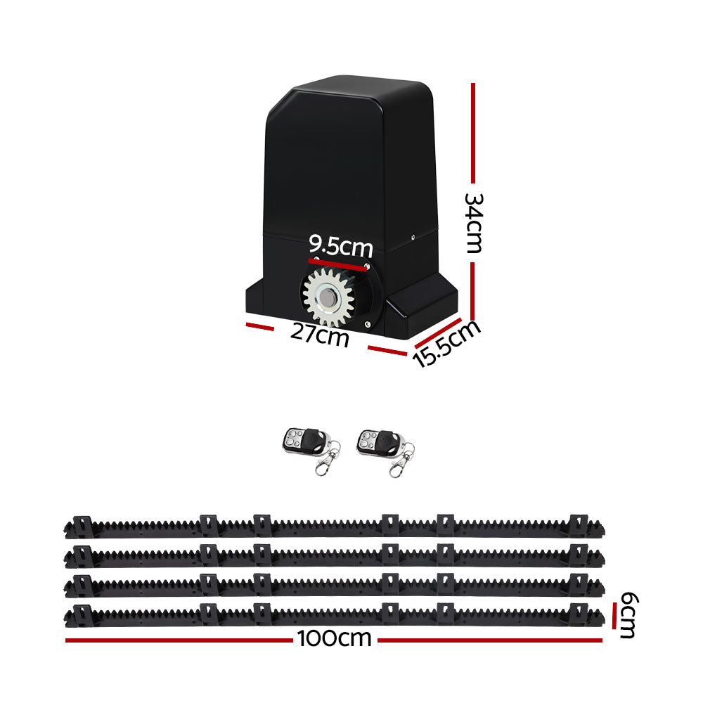 Lockmaster Automatic Sliding Gate Opener Kit 4M 1000KG-1