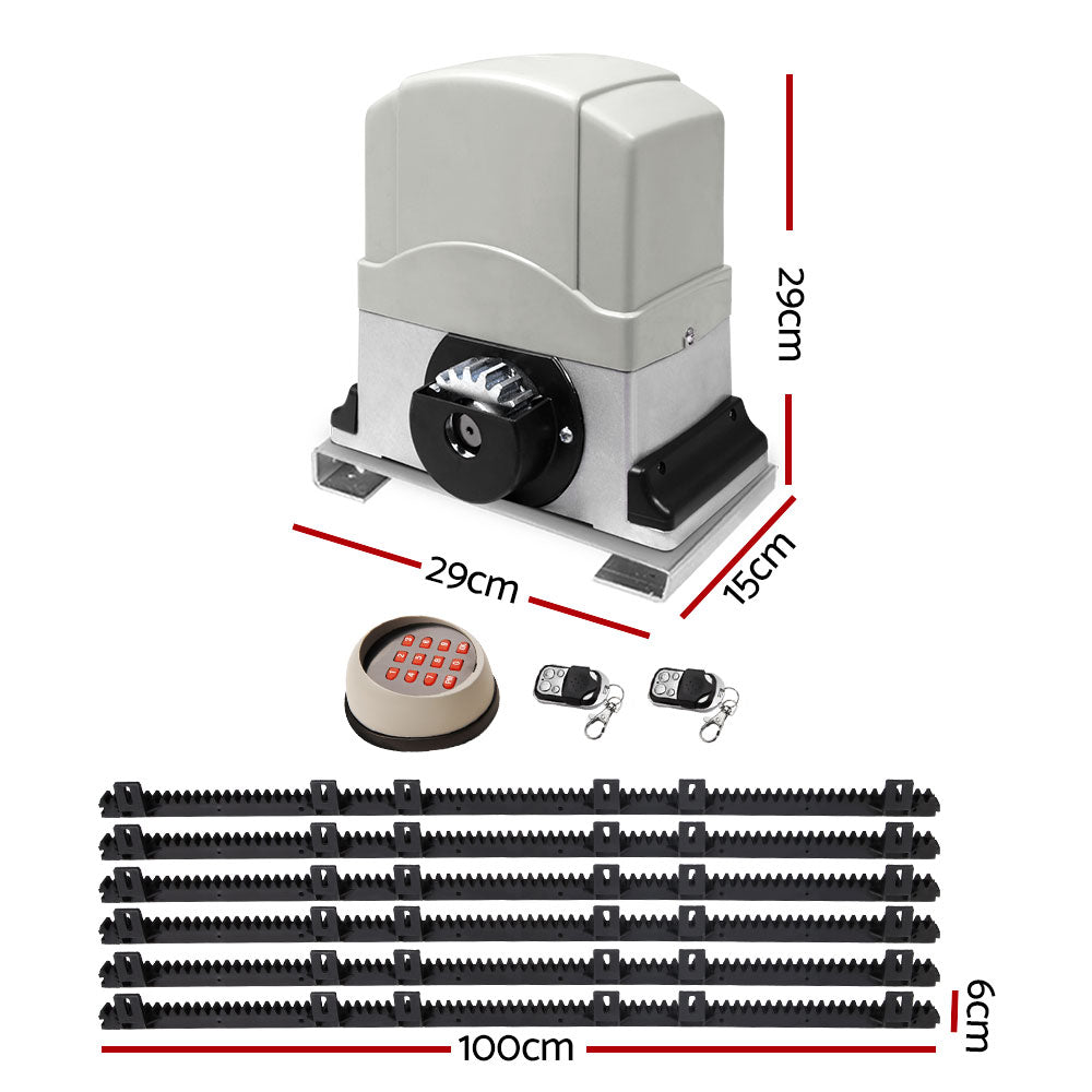 Lockmaster Automatic Sliding Gate Opener Kit Keypad 6M 1200KG-1