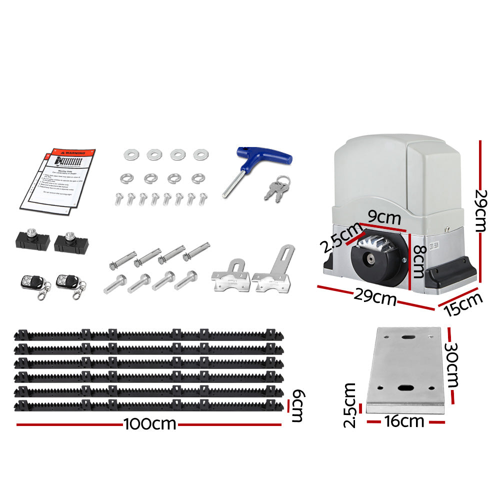 Auto Electric Sliding Gate Opener 1200KG 6M Rails-1