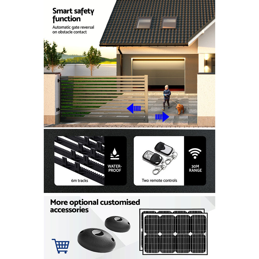 Auto Electric Sliding Gate Opener 1200KG 6M Rails-6