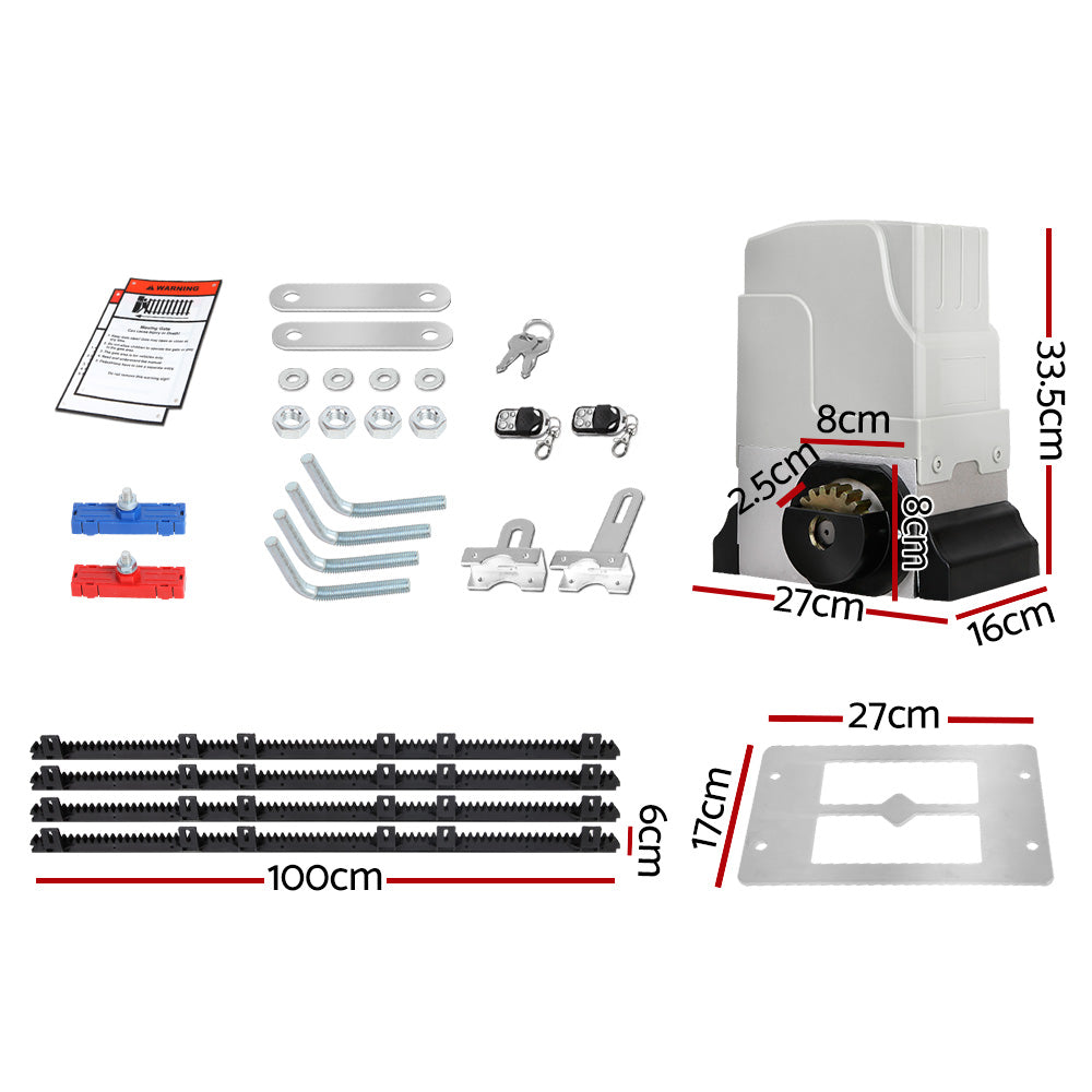 Lockmaster Automatic Sliding Gate Opener Kit 4M 1800KG-1