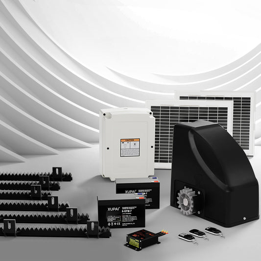 Lockmaster Automatic Sliding Gate Opener Kit 20W Solar Panel Electric 6M 600KG-0