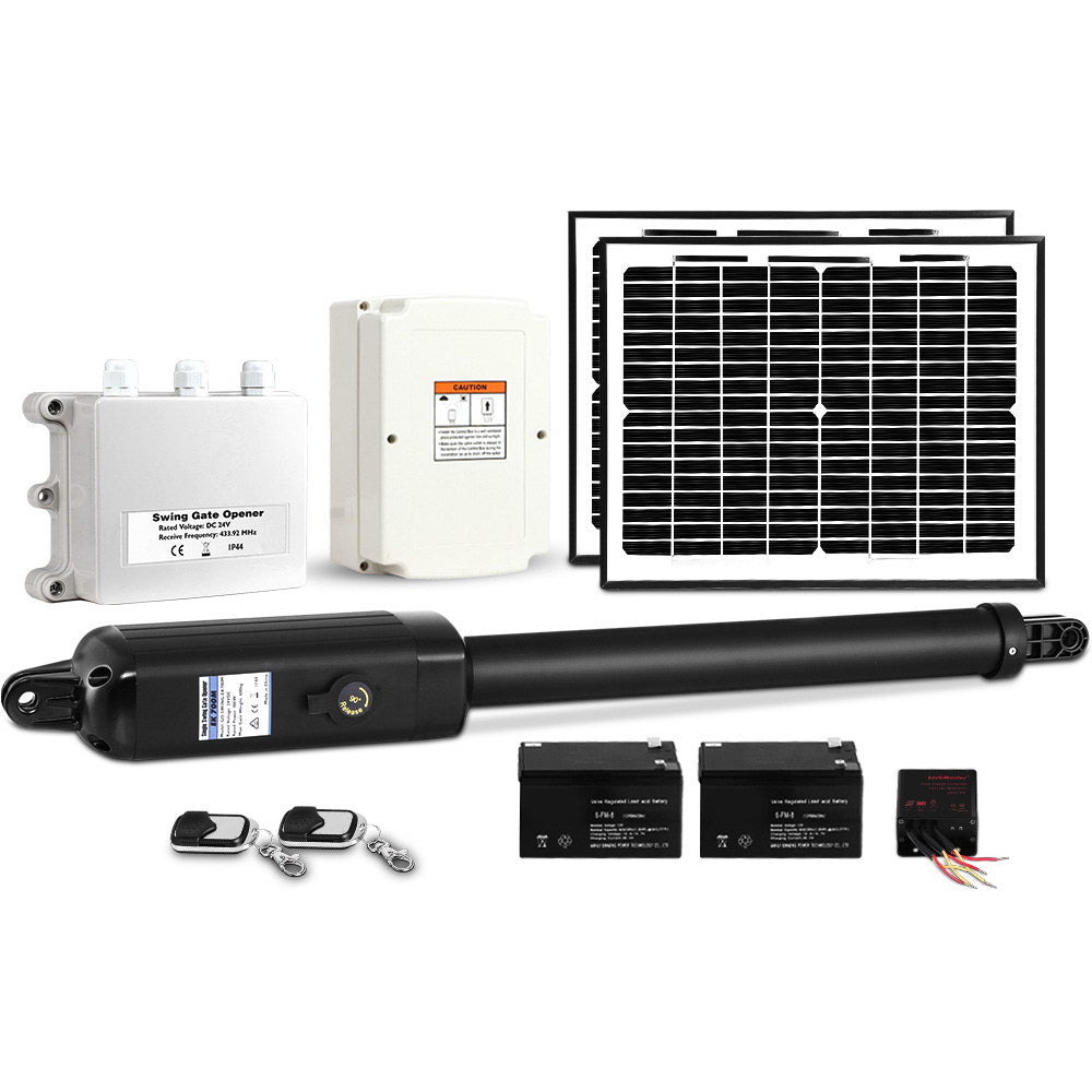 Lockmaster Single Swing Gate Opener 600KG 20W Solar Panel-7