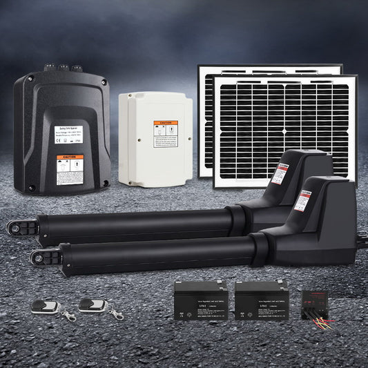 Lockmaster Dual Swing Gate Opener 800KG 20W Solar Panel-0