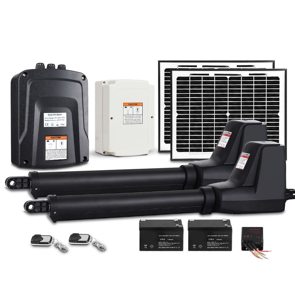 Lockmaster Dual Swing Gate Opener 800KG 20W Solar Panel-6