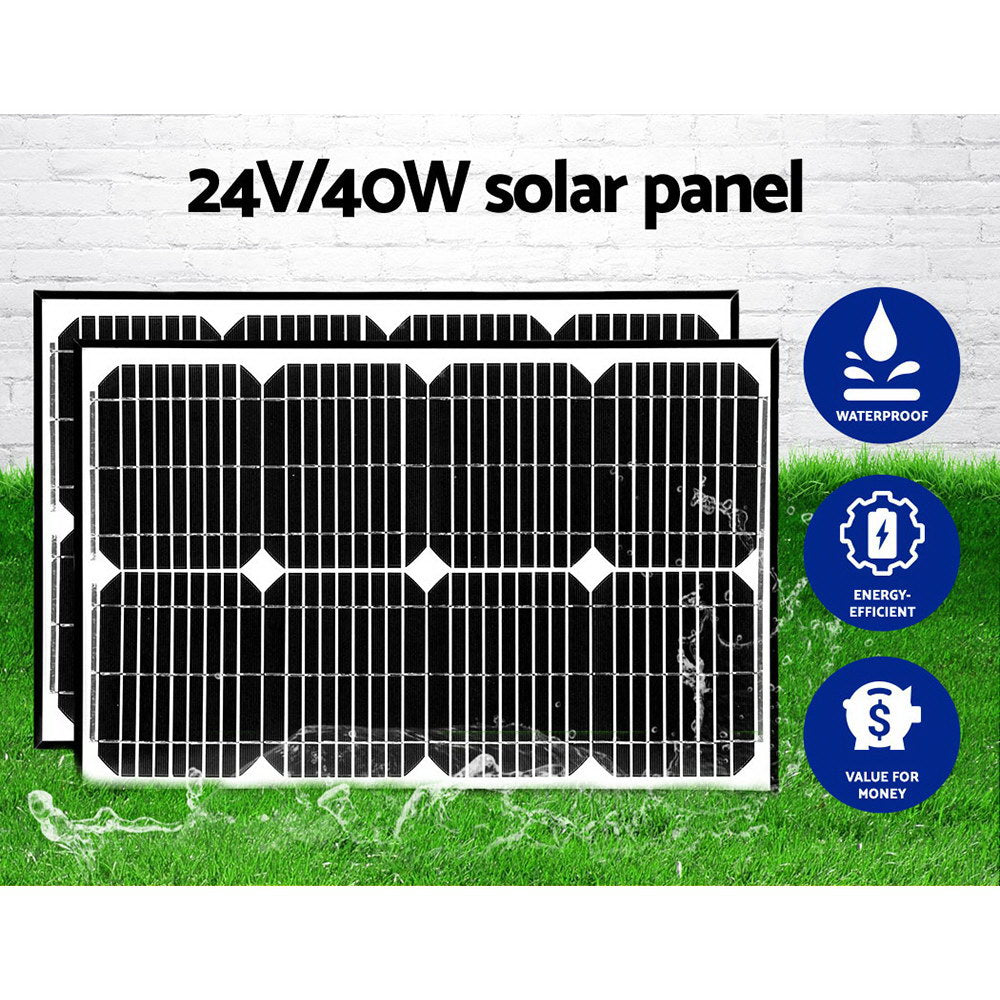 Lockmaster Dual Swing Gate Opener 800KG 40W Solar Panel-4