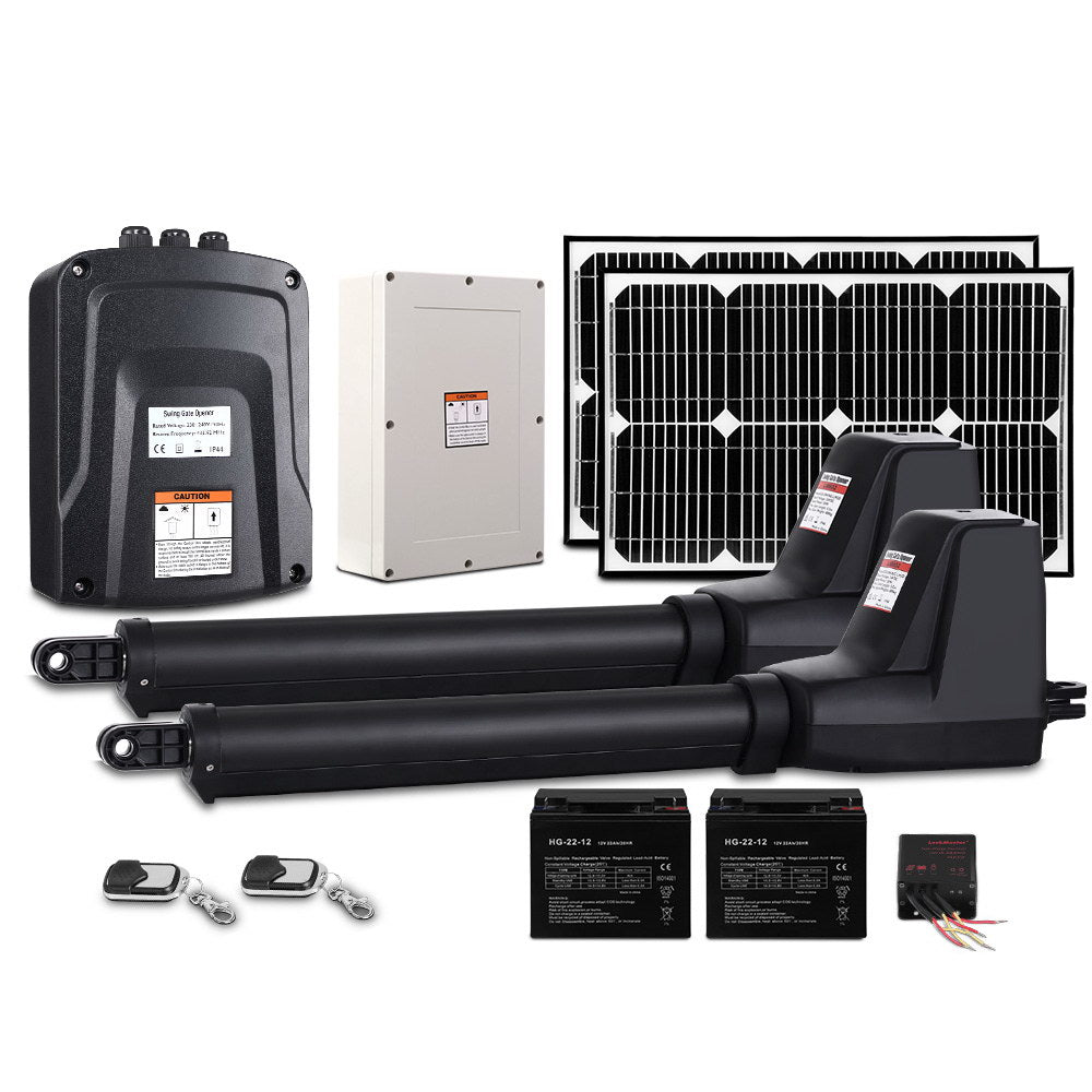 Lockmaster Dual Swing Gate Opener 800KG 40W Solar Panel-6