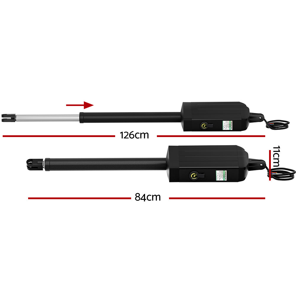 Lockmaster Single Swing Gate Opener 10W Solar Power Automatic Electric 300KG 5M-1