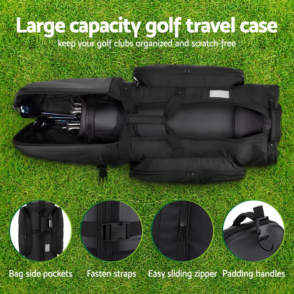 Everfit Golf Travel Bags for Airlines with Wheels Golf Clubs Hard Case Foldable-4