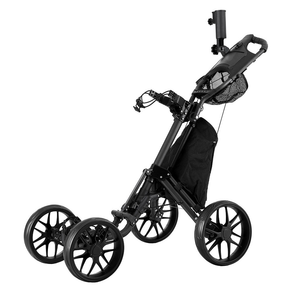 Everfit Golf Buggy Foldable Trolley Golf Cart Wheels Umbrella Bottle Holder-0