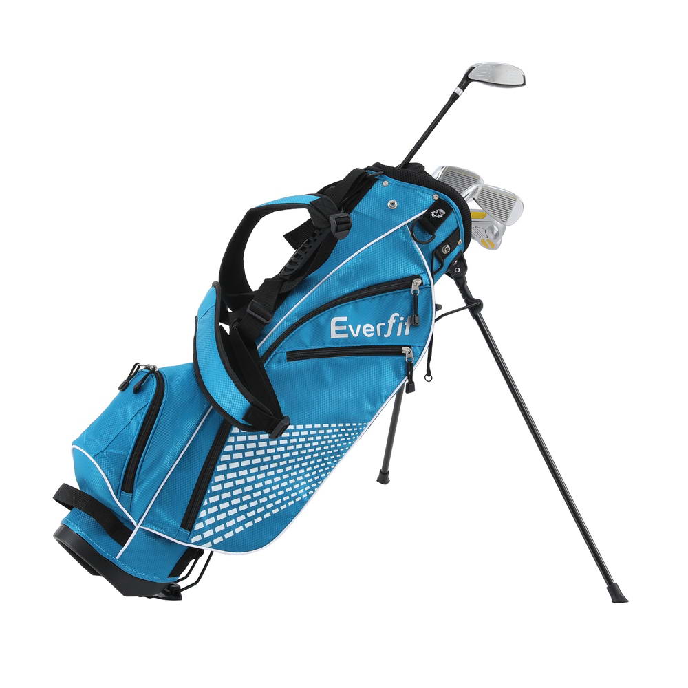 Everfit Golf Clubs Set Junior Right Handed Golf Wedges Iron Golf Stand Bag-0