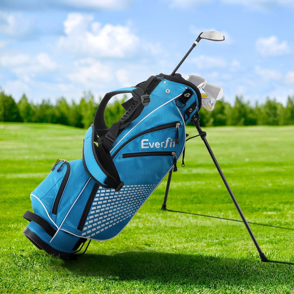 Everfit Golf Clubs Set Junior Right Handed Golf Wedges Iron Golf Stand Bag-4