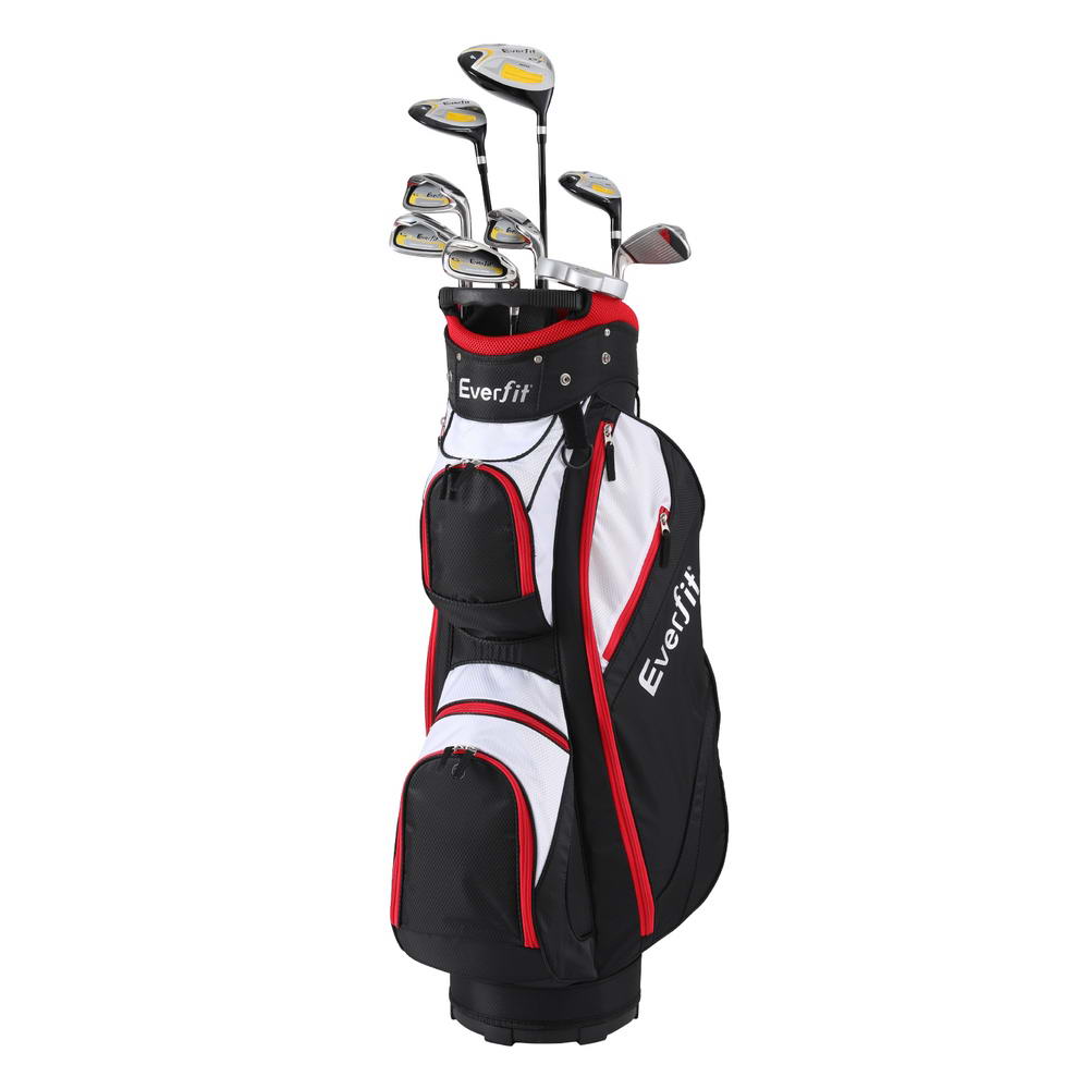 Everfit Golf Clubs Set Men Right Handed Golf Wedges Alloy Driver Golf Stand Bag-0